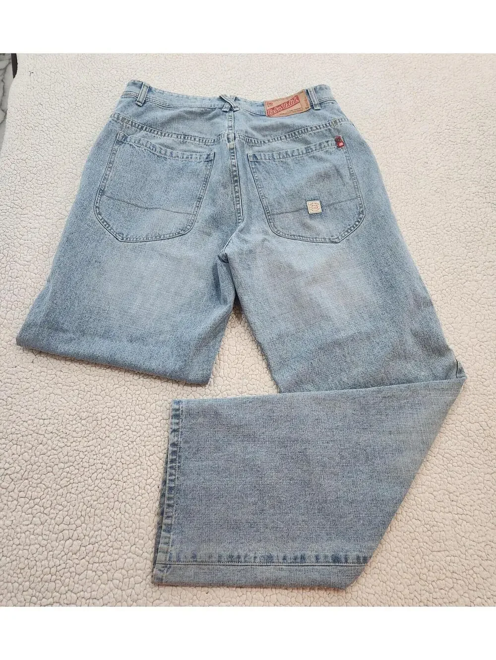 Vintage Ecko Unltd Jeans 40x32 Light Wash Baggy Y2K Raw Denim Skater Cotton RARE